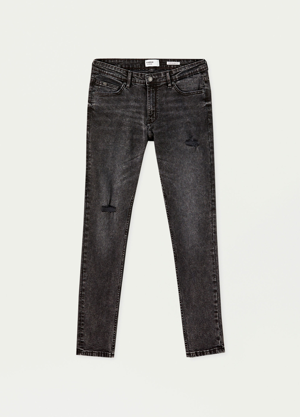 Черные демисезонные скинни джинсы Pull&Bear