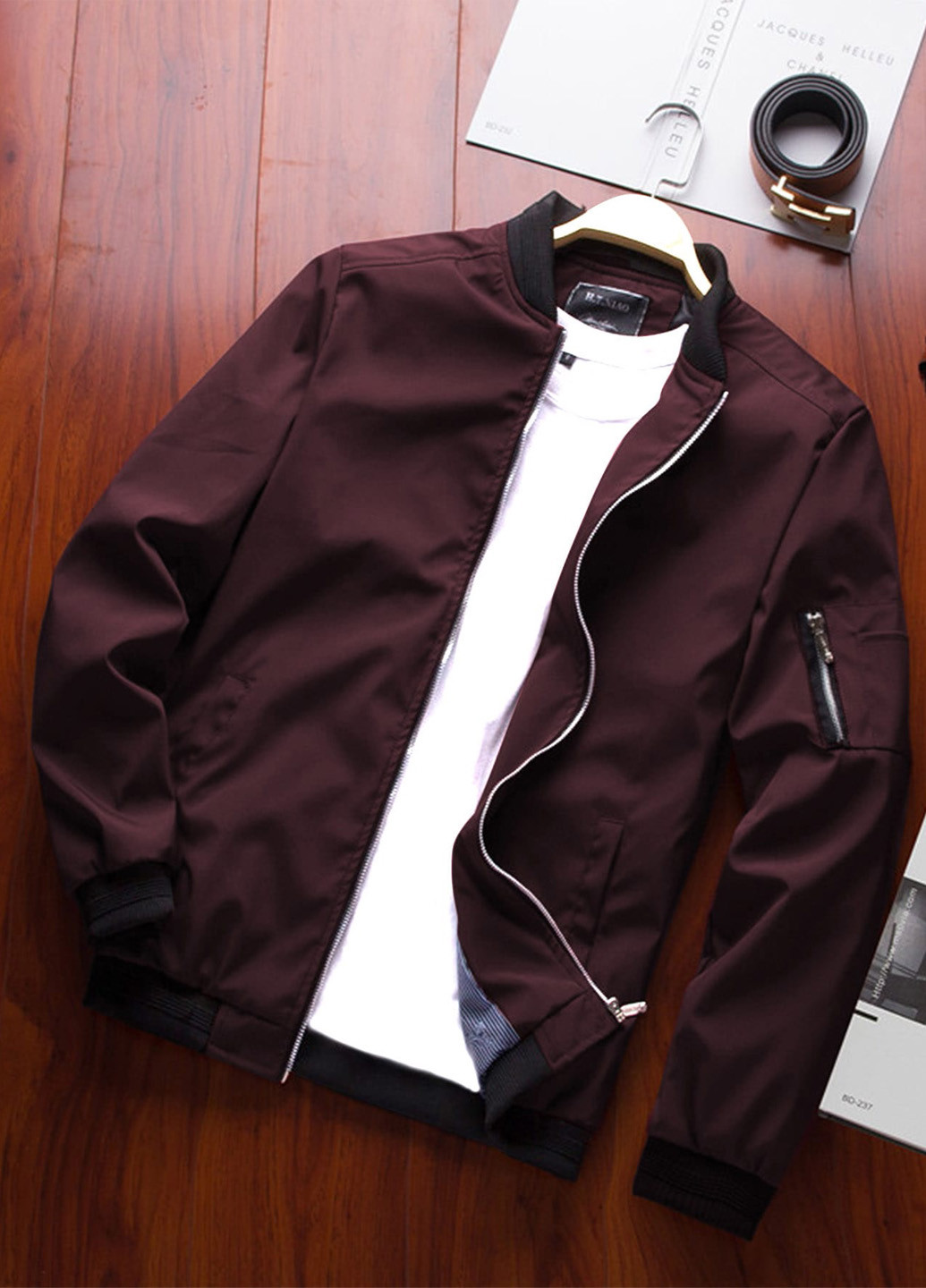 Бомбер SHEIN пилот (авиатор) на молнии (341286508)