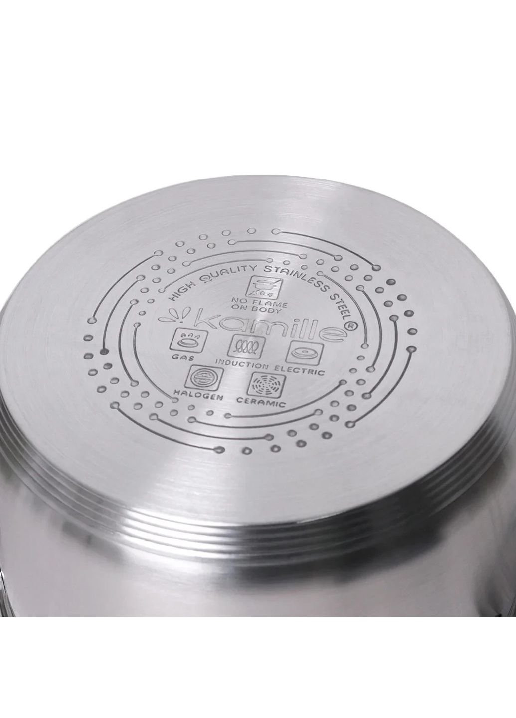 Кастрюля из нержавеющей стали KM-5620S 3.8 л 20 см Kamille (253542220)