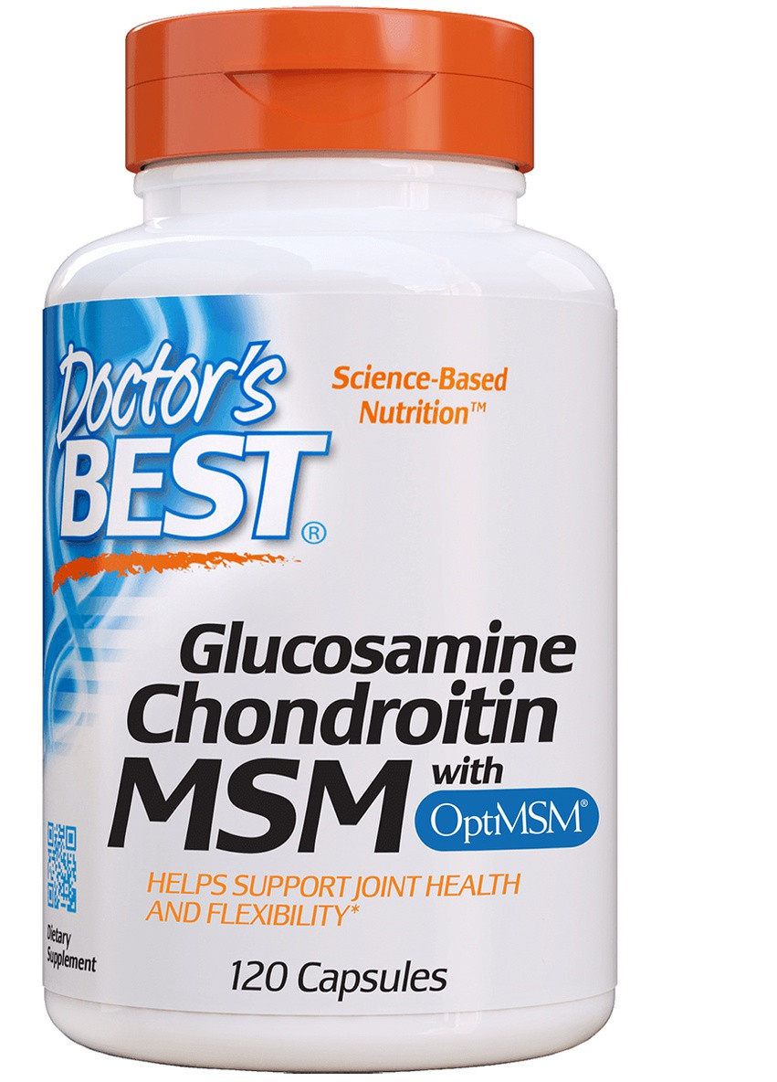 Глюкозамин & Хондроитин & МСМ, OptiMSM,, 120 капсул Doctor's Best (228292415)
