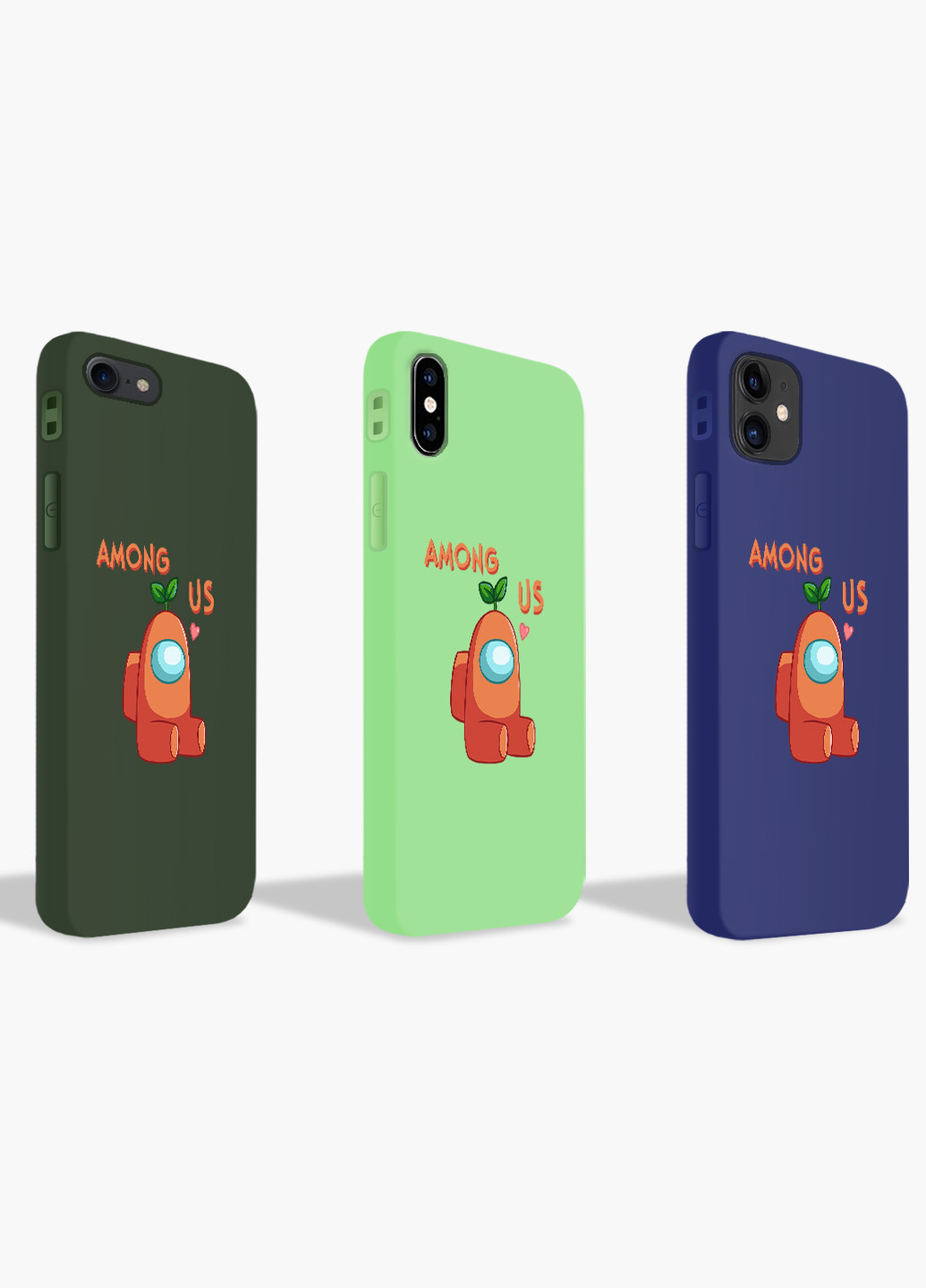 Чехол силиконовый Apple Iphone X Оранжевый Амонг Ас (Orange Among Us) (6129-2410) MobiPrint (219556300)