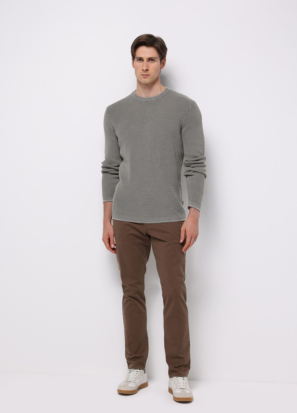 Серо-зеленый демисезонный джемпер джемпер Colin's