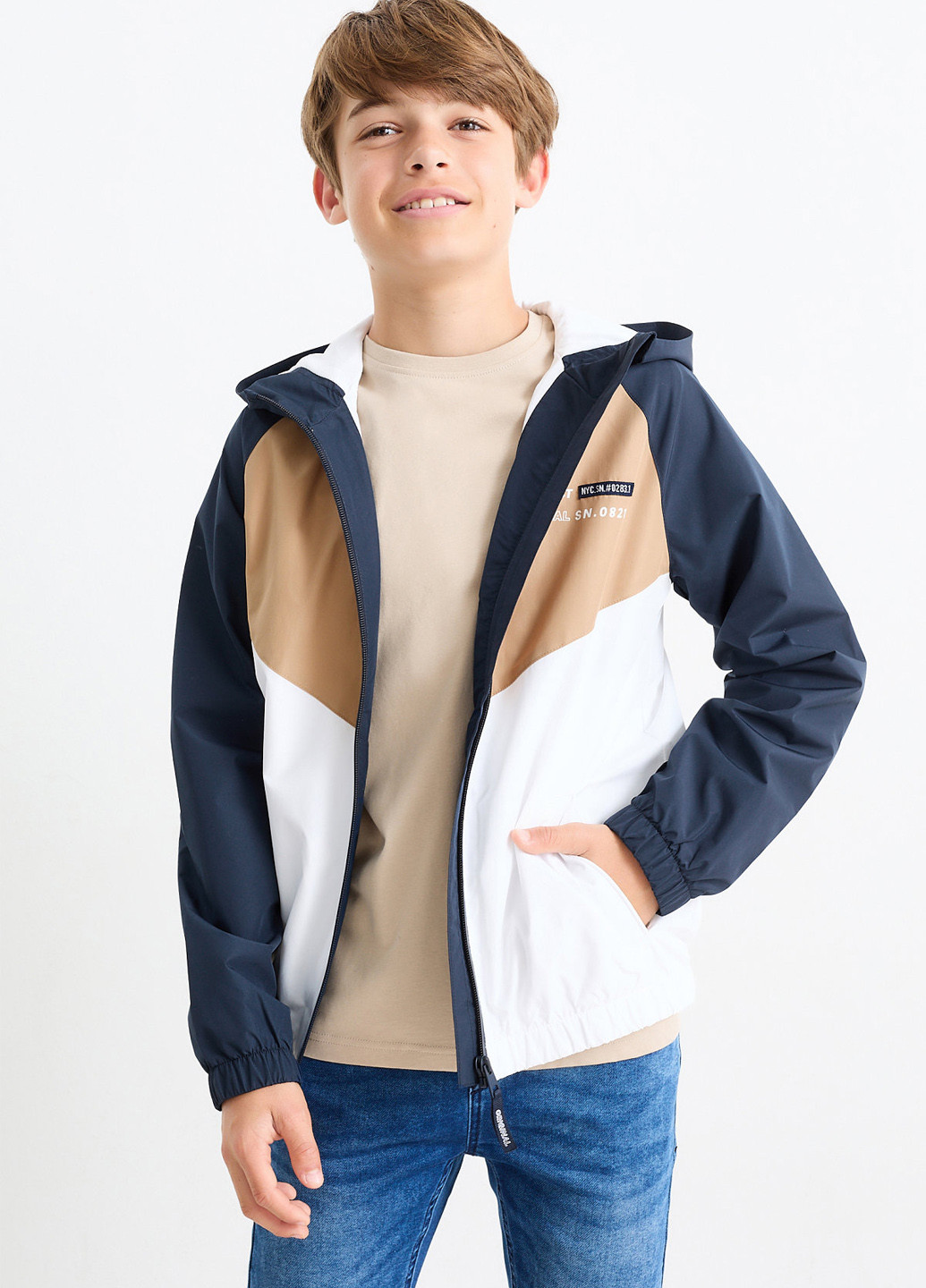 Комбинированная демисезонная ветровка C&A