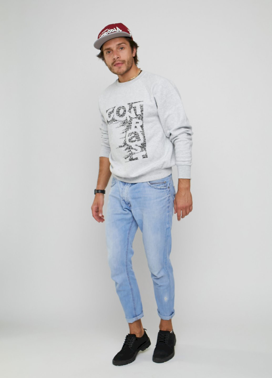 Серый свитшот мужской YAPPI (198688917)