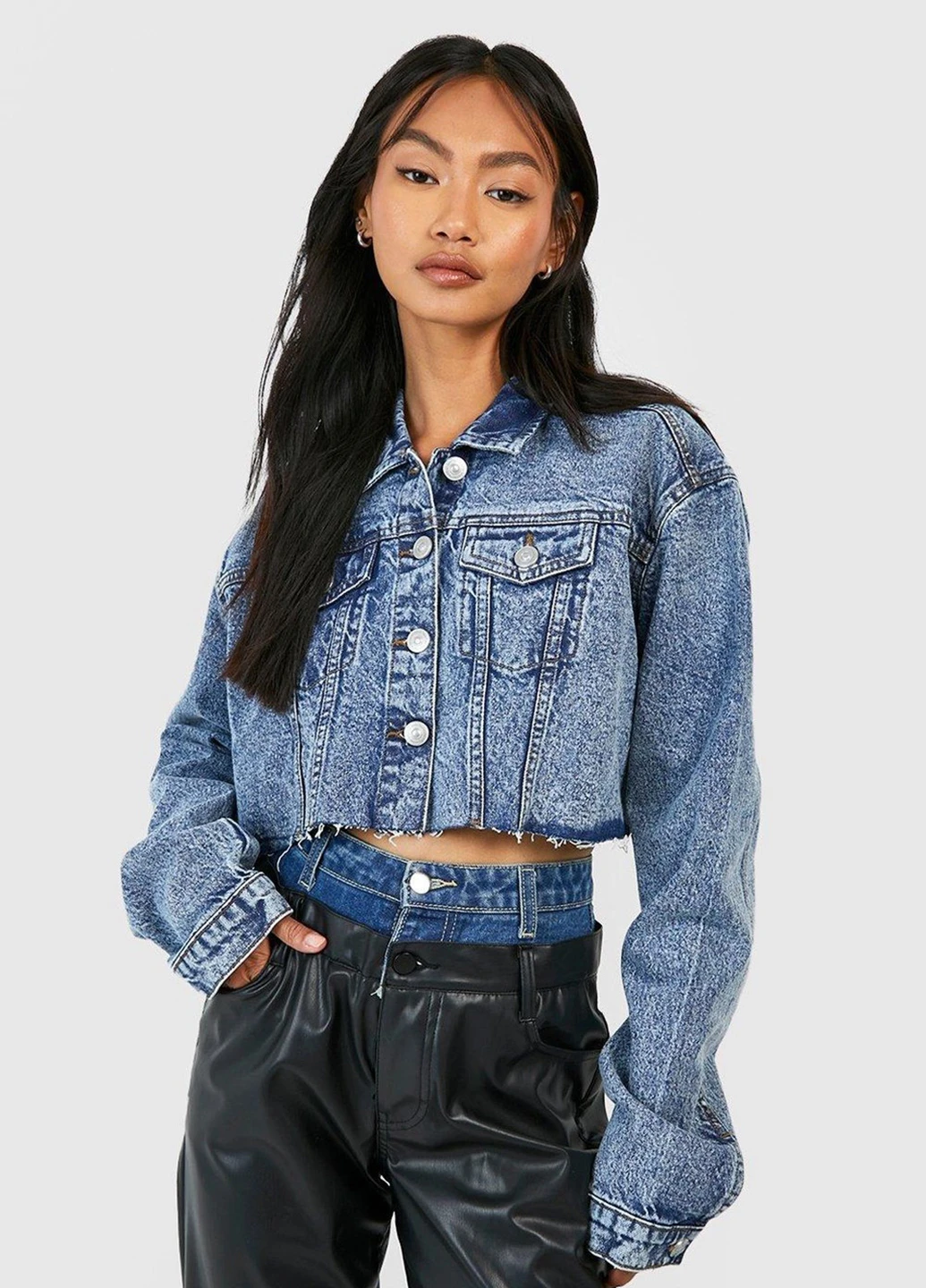 Светло-синяя демисезонная куртка Boohoo