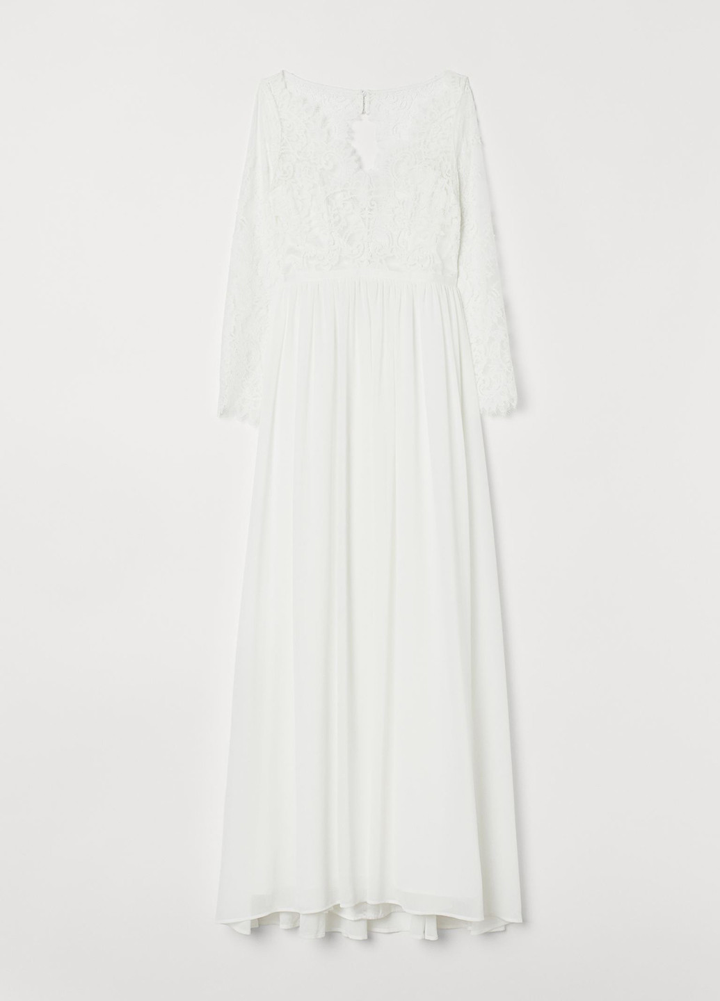 Белое вечернее платье H&M однотонное