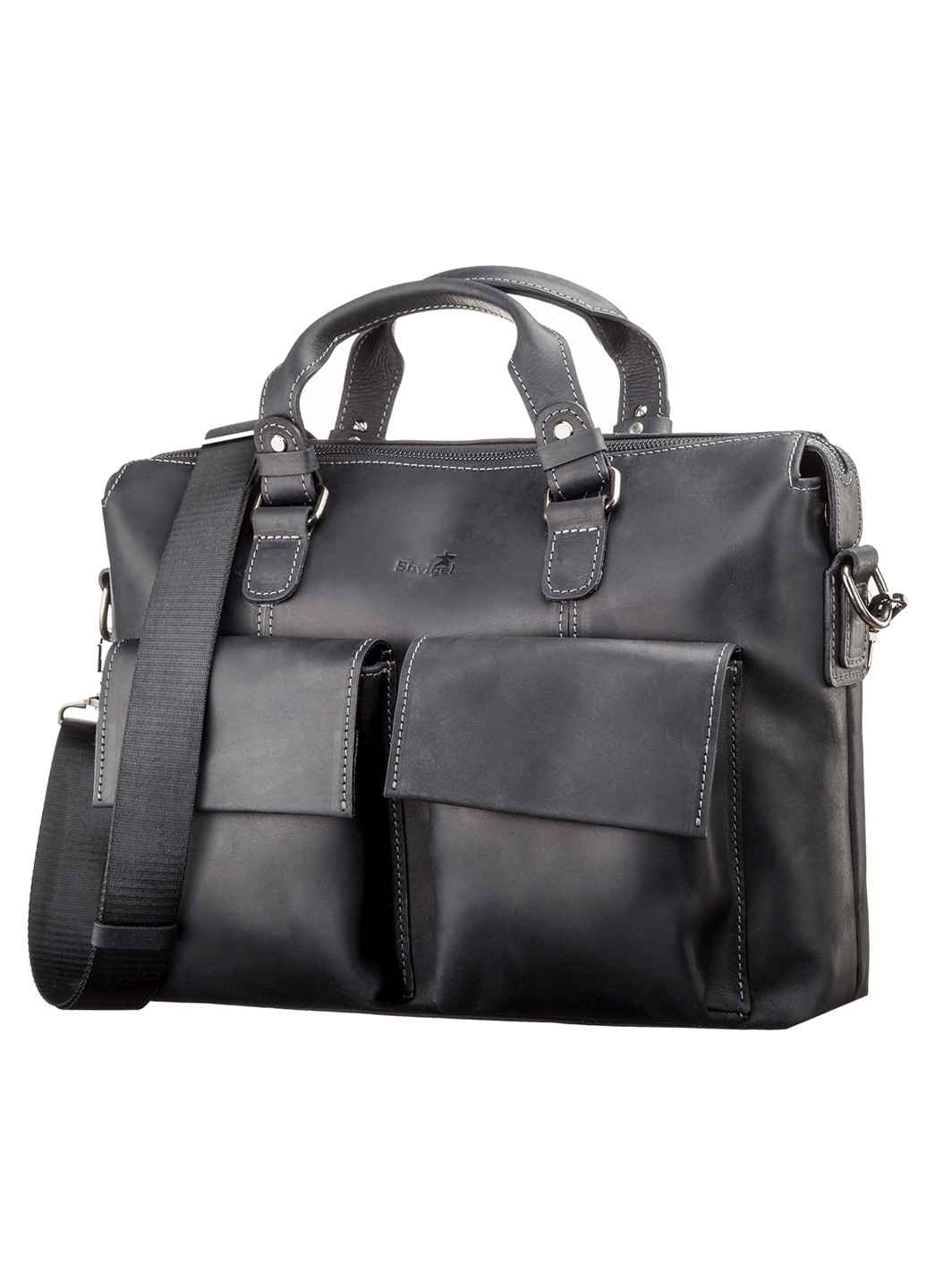 Мужская кожаная сумка 39х27х10,5 см Shvigel (252129571)