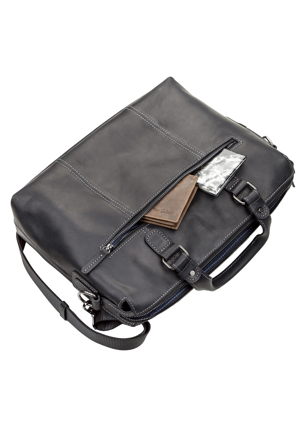 Мужская кожаная сумка 39х27х10,5 см Shvigel (252129571)