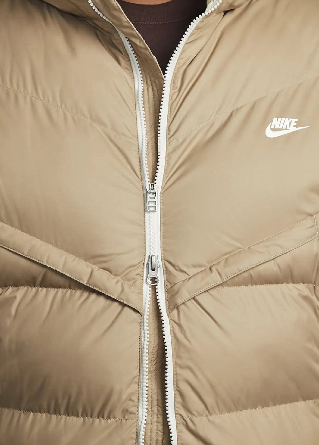 Бежевый зимний Пуховик Nike