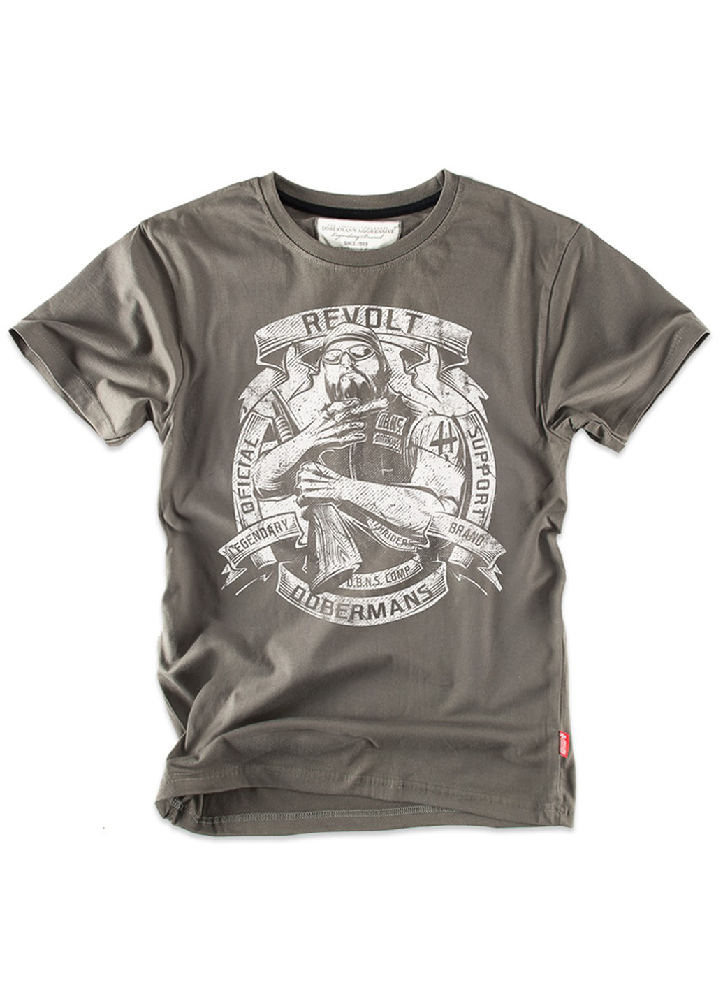 Хаки (оливковая) футболка dobermans revolt ts169kh Dobermans Aggressive