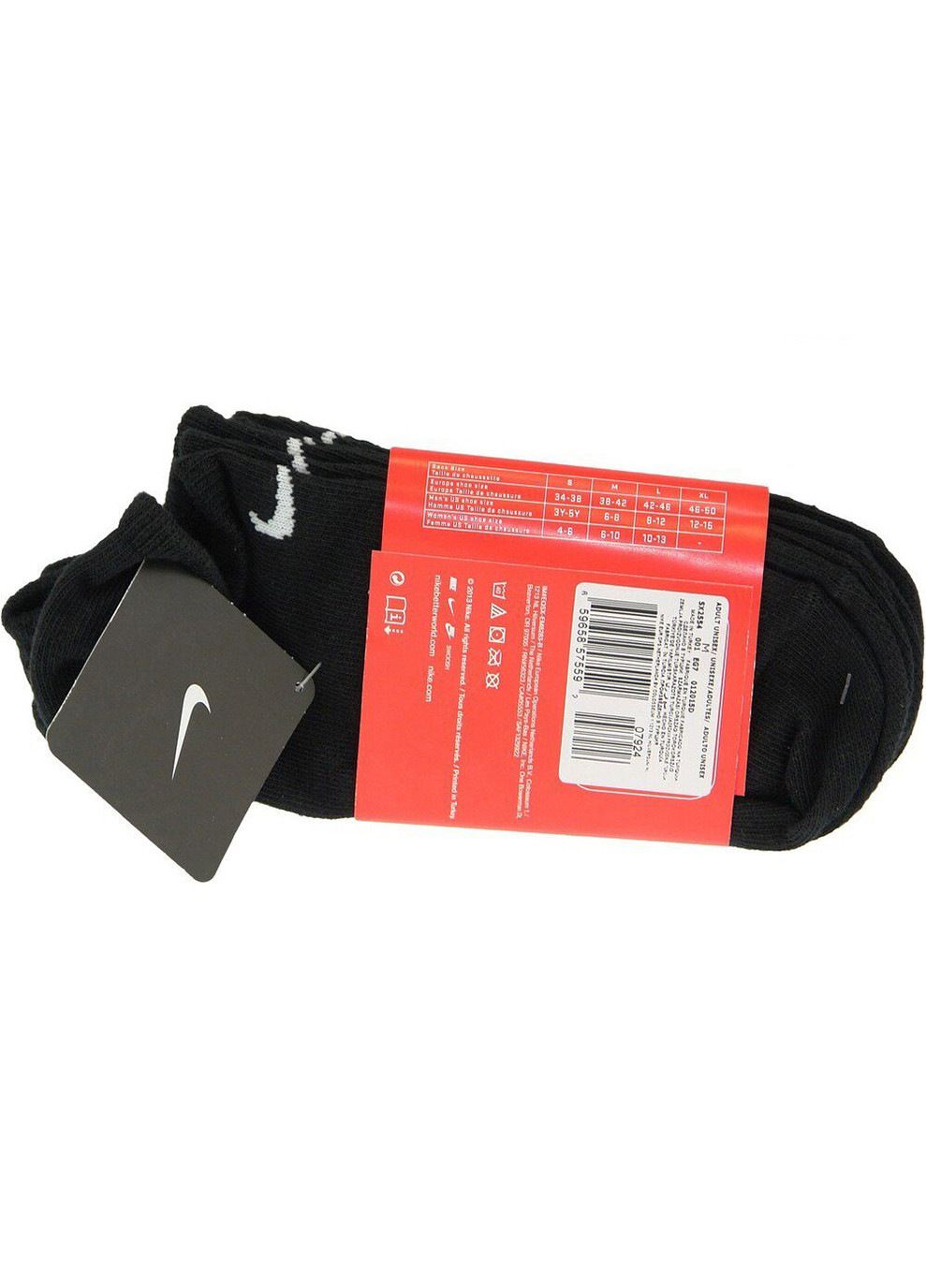Носки No Show 3-pack black — SX2554-001 Nike (254343098)
