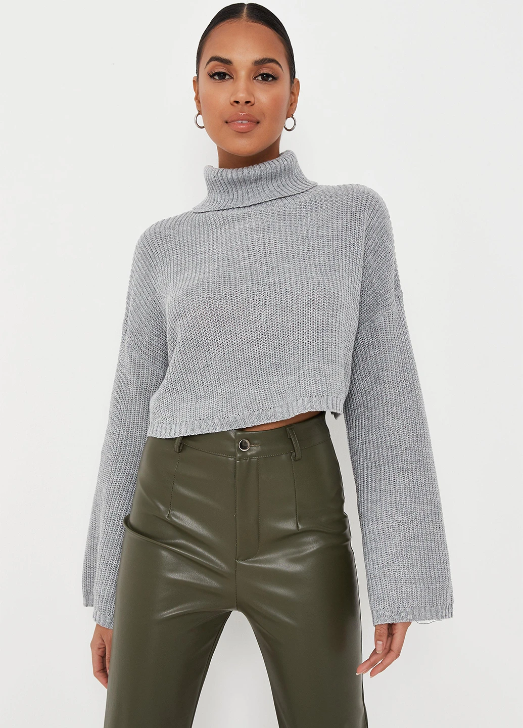 Серый зимний свитер Missguided
