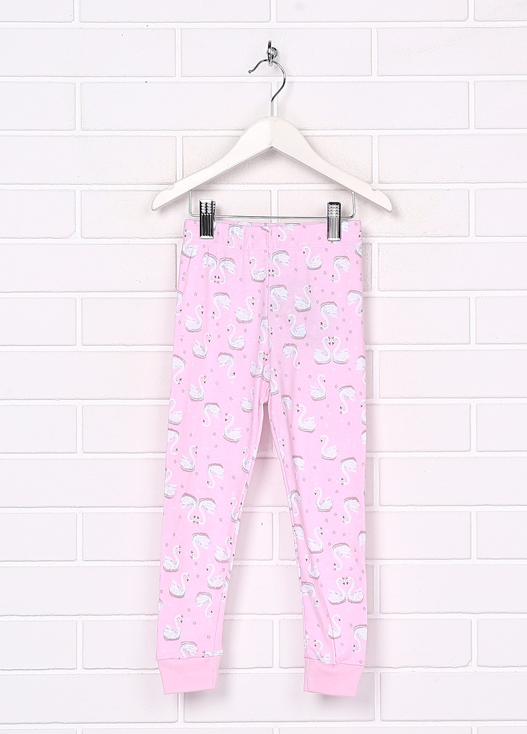 Светло-розовые домашние демисезонные прямые брюки Primark