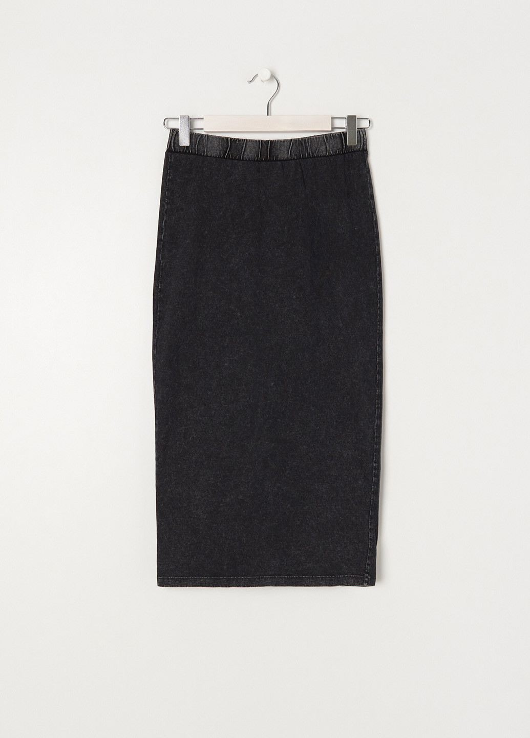 Черная джинсовая однотонная юбка Sinsay карандаш