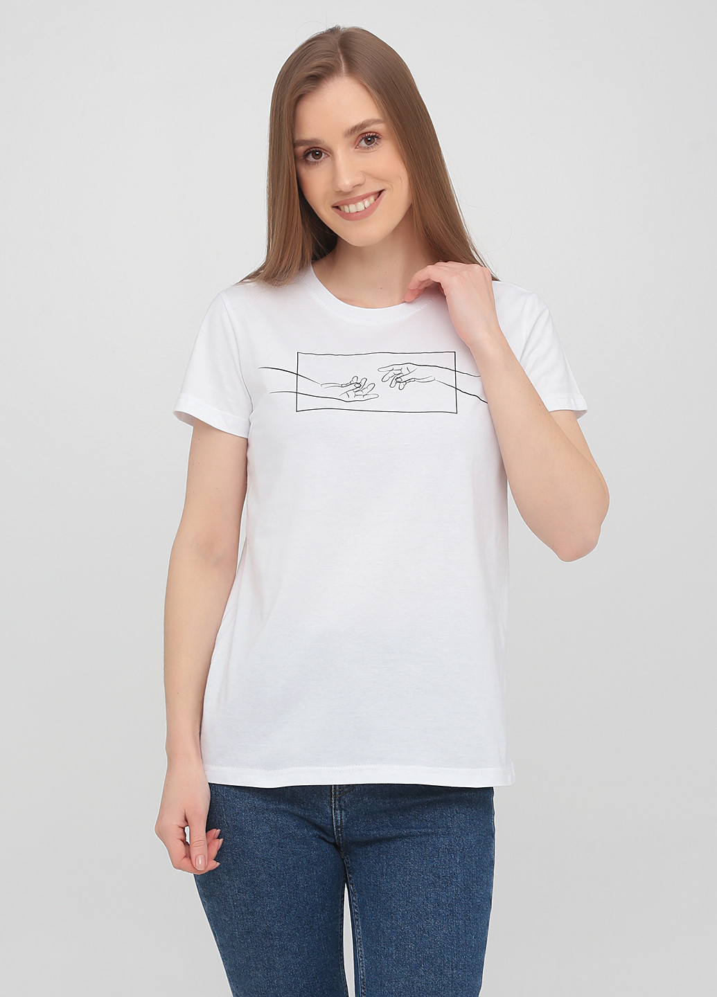 Біла літня футболка базова KASTA design