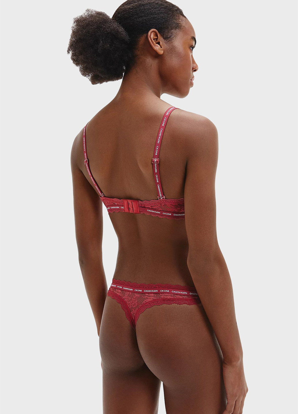 Светло-бордовый бюстгальтер Calvin Klein с косточками полиамид