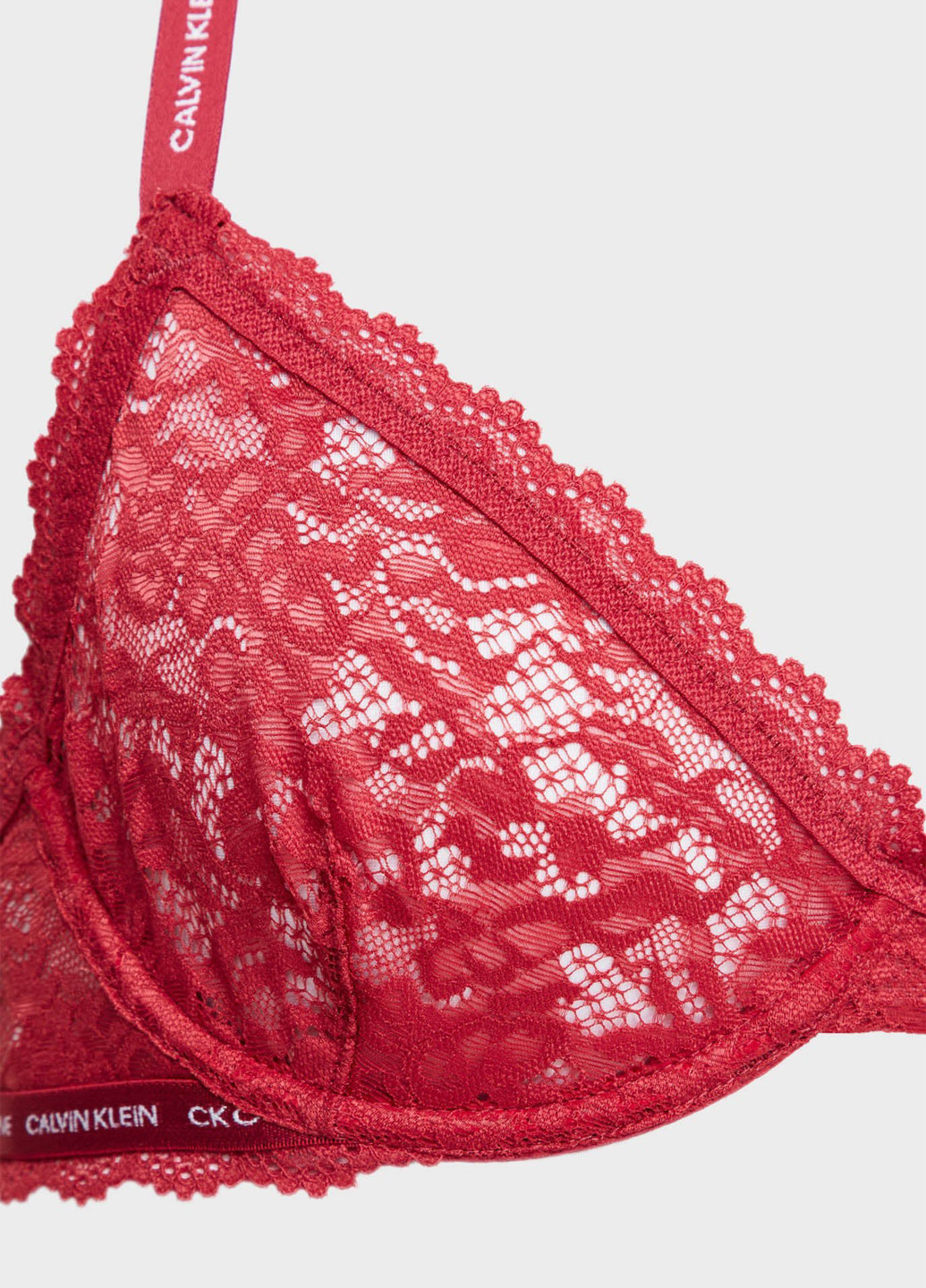 Светло-бордовый бюстгальтер Calvin Klein с косточками полиамид