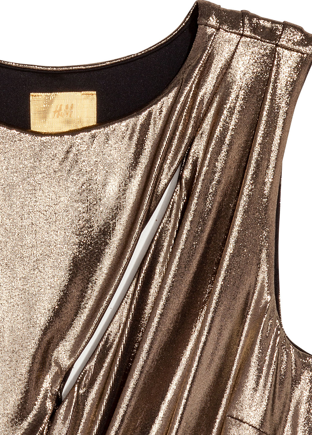 Золотистий кежуал сукня H&M однотонна