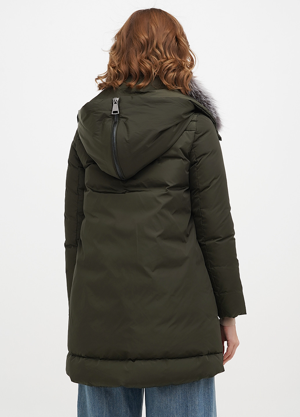 Оливковий зимній Пуховик Moncler