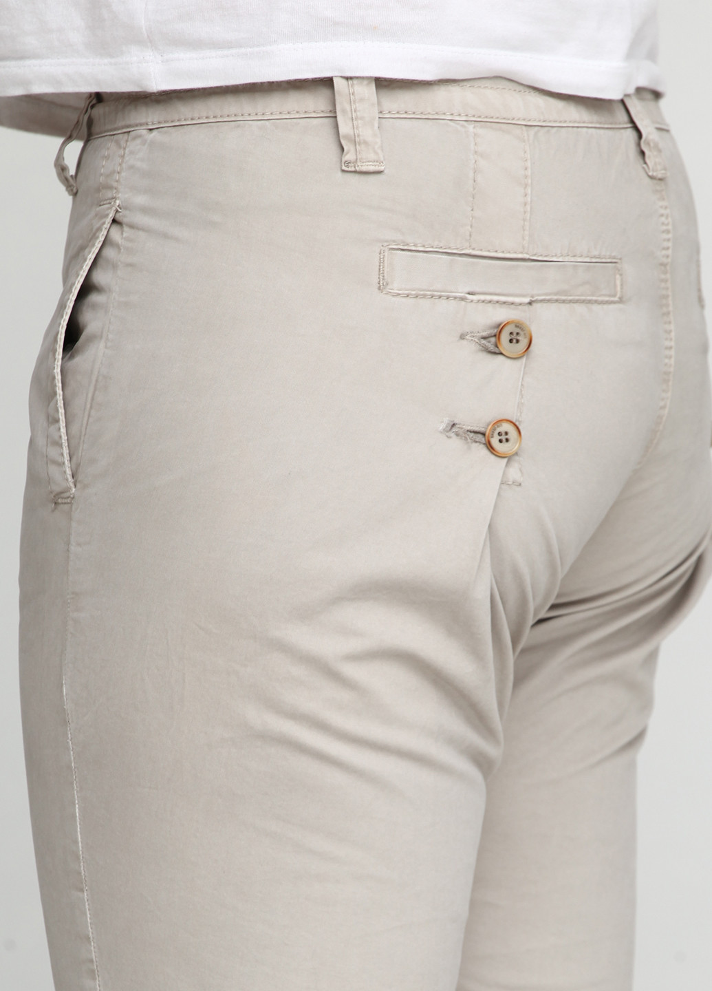 Светло-бежевые кэжуал летние зауженные брюки Liu Jo