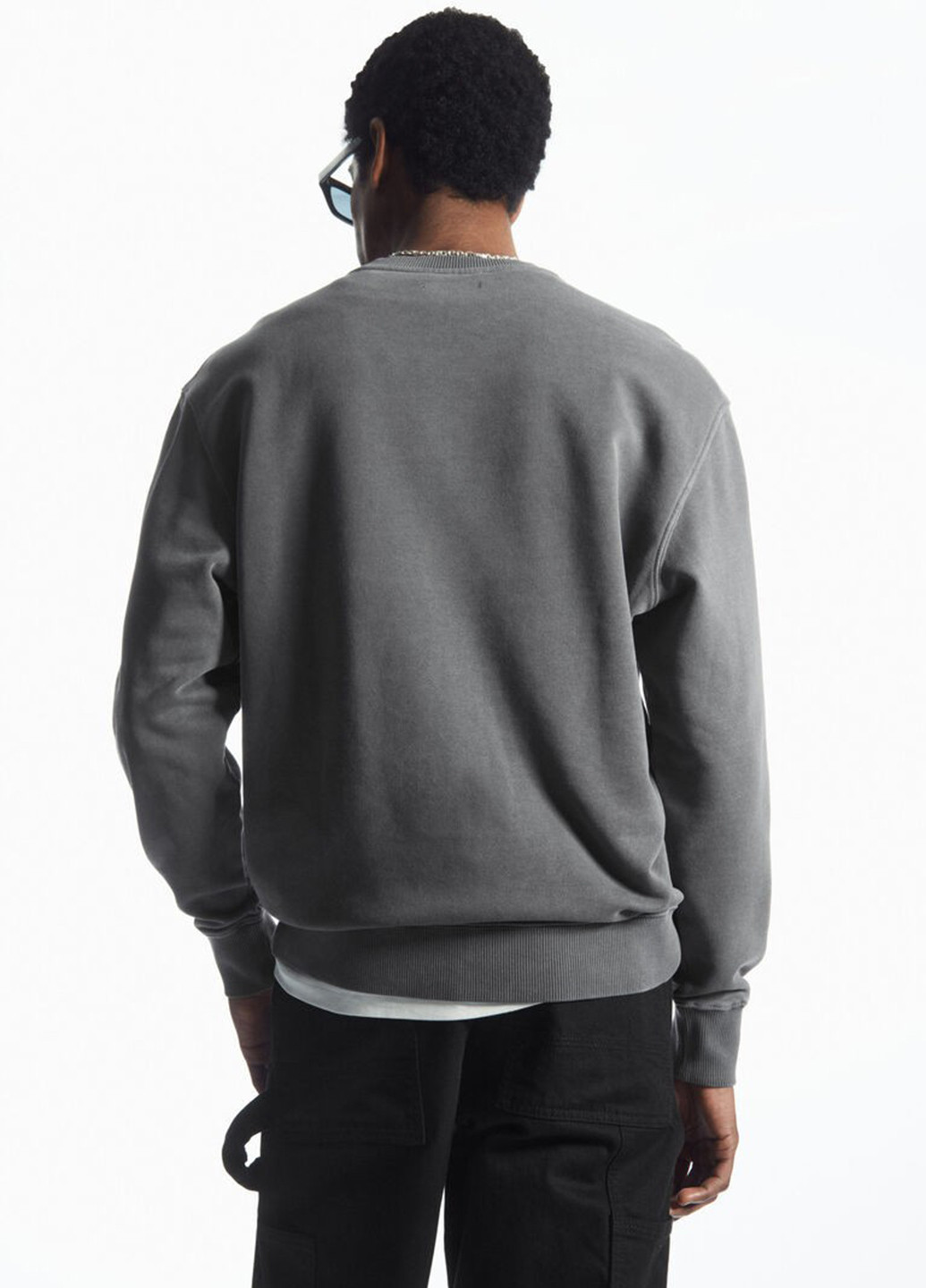 Темно-сірий світшот Cos однотонний без декору (358926082)