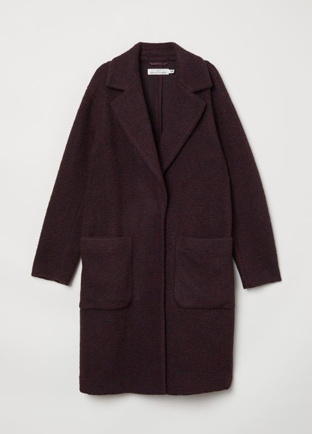 Бордовое демисезонное Пальто однобортное H&M