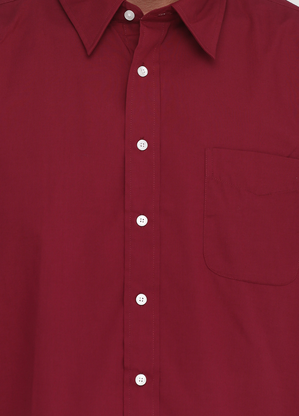 Бордовая кэжуал рубашка однотонная Asos