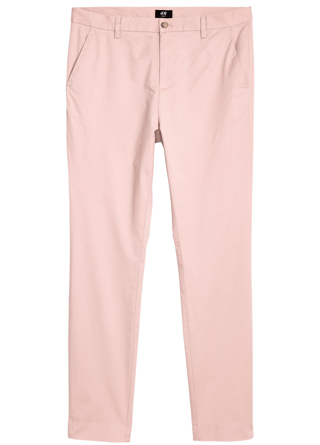 Бледно-розовые кэжуал демисезонные зауженные брюки H&M
