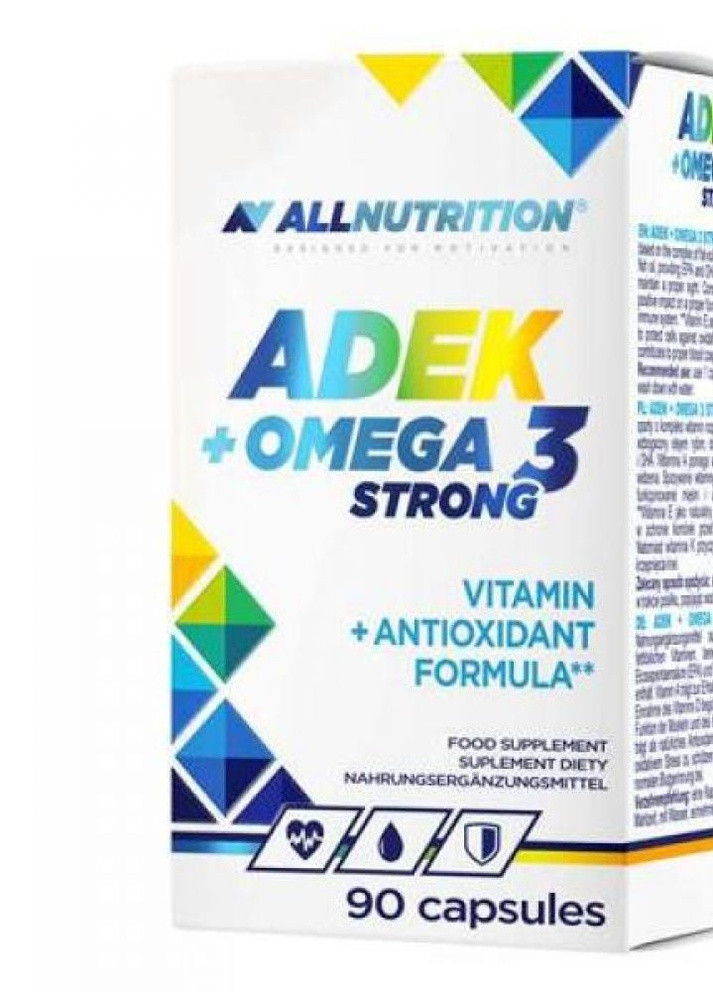 Жирные кислоты ADEK + Omega 3 Strong 90 caps Allnutrition (232327075)