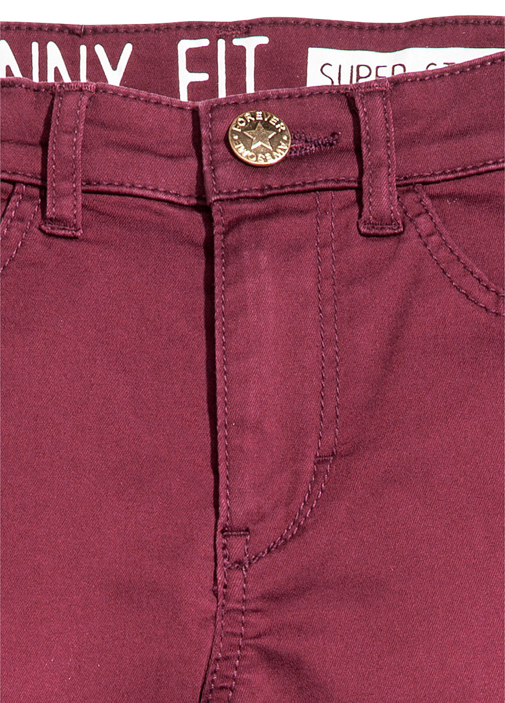 Бордовые демисезонные джинсы H&M