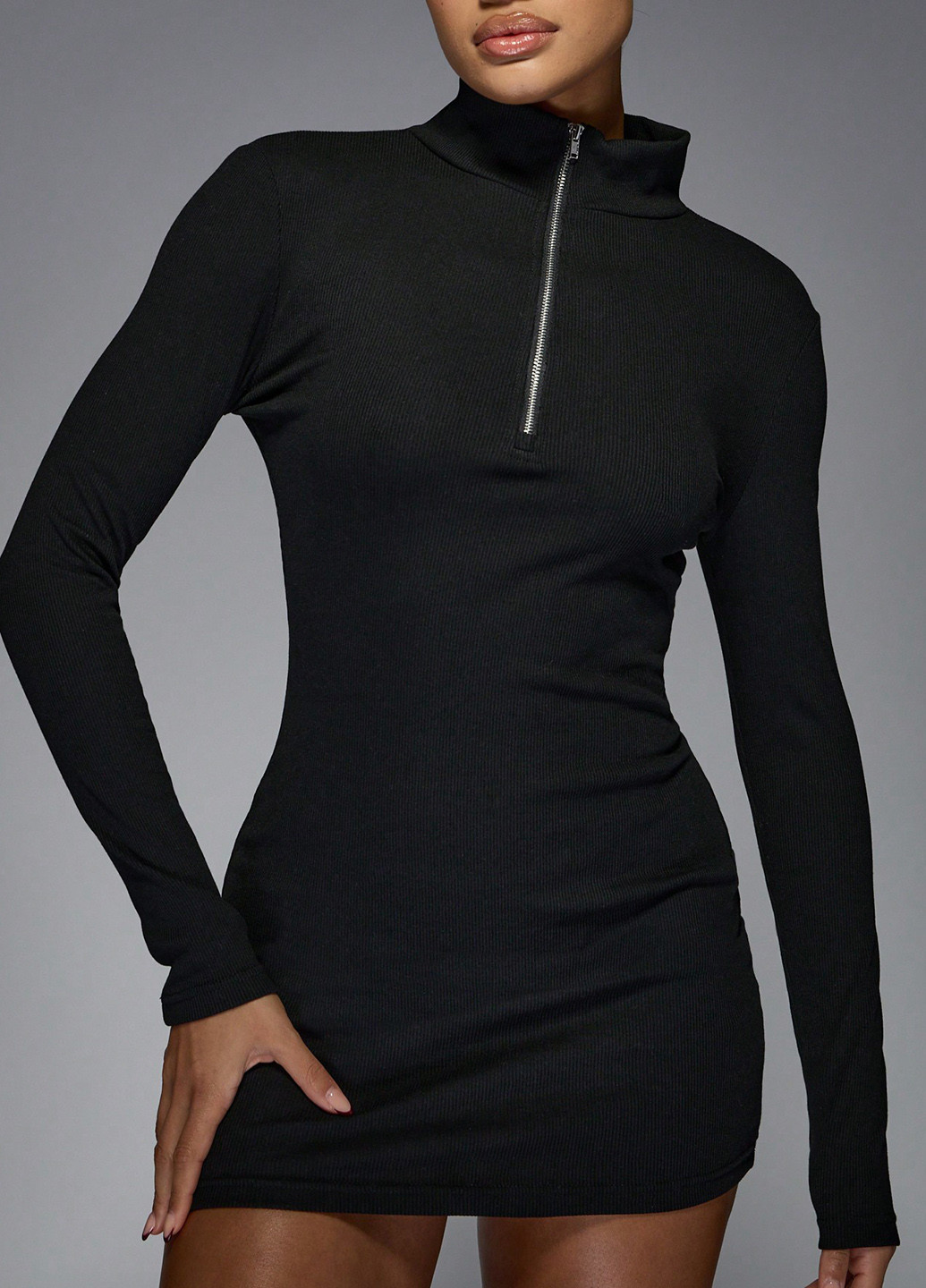 Чорна кежуал сукня сукня светр SHEIN однотонна