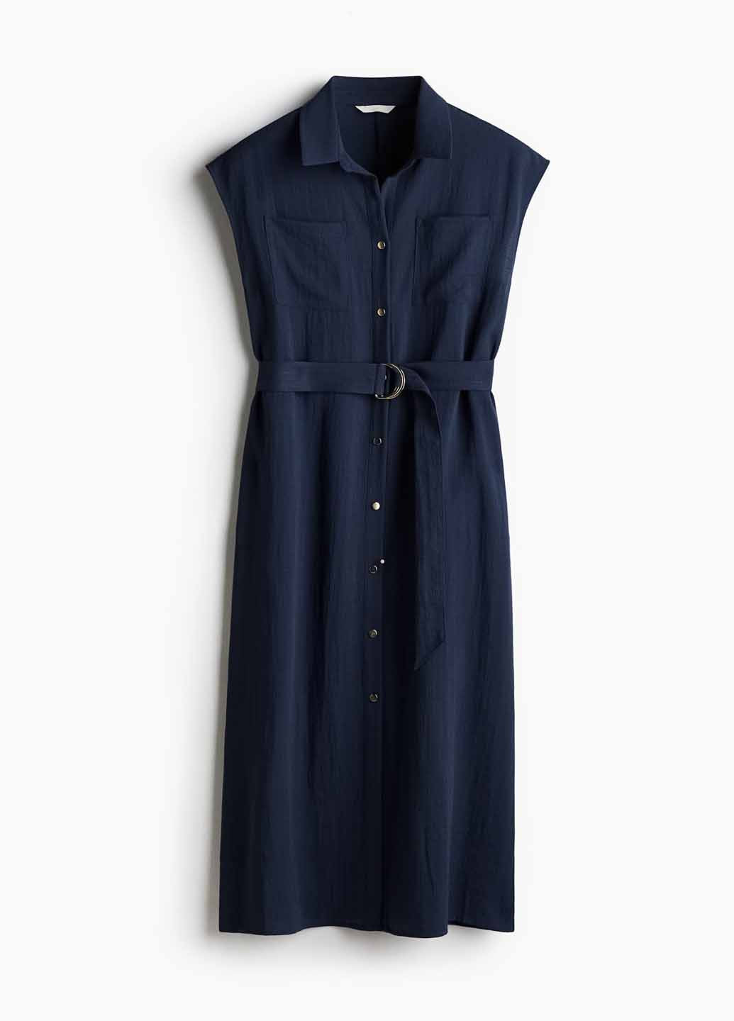 Синя кежуал сукня H&M однотонна