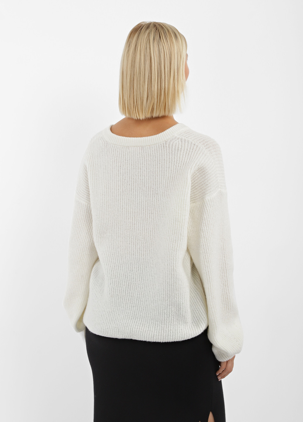 Белый зимний пуловер пуловер Sewel