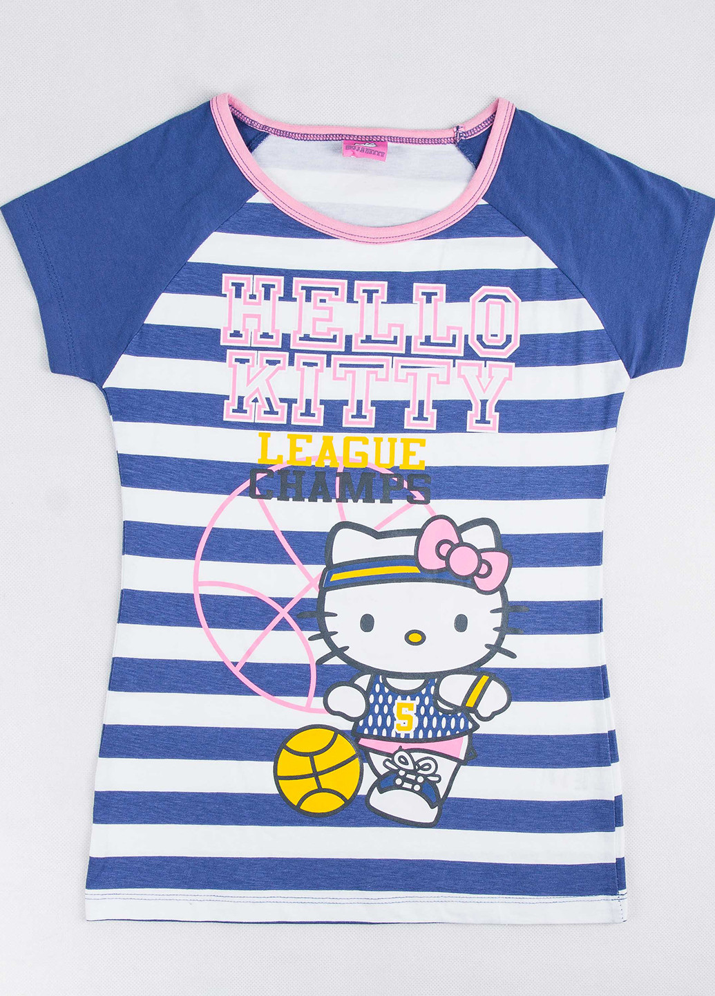 Синяя летняя футболка Hello Kitty