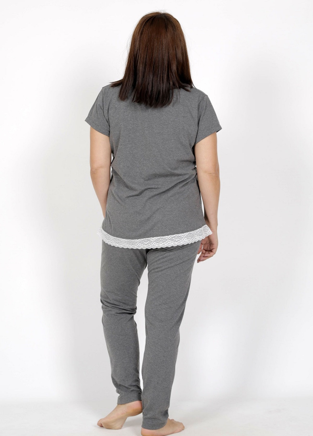 Серая всесезон пижама (футболка, штаны) футболка + брюки Vienetta
