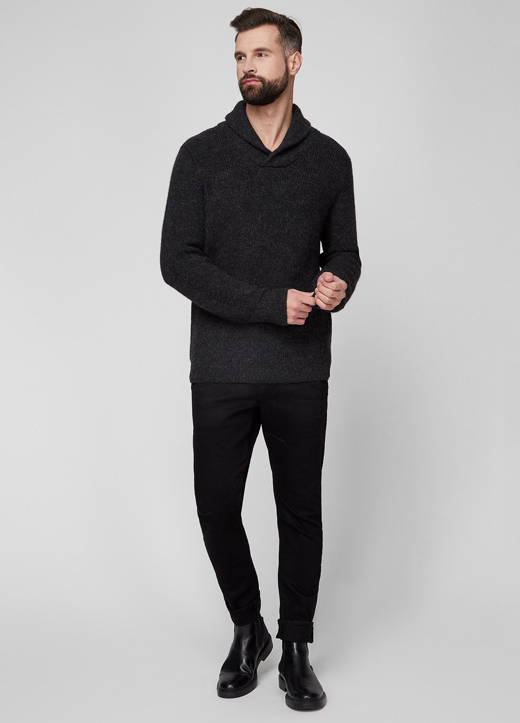 Чорний зимовий светр G-Star Raw