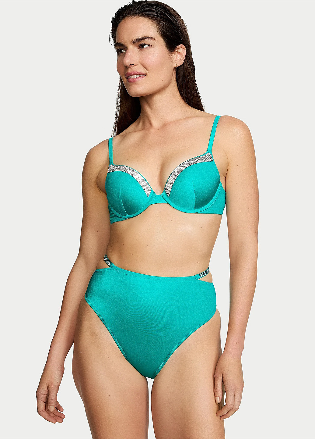 Бірюзовий літній купальник (ліф, трусики) роздільний Victoria's Secret