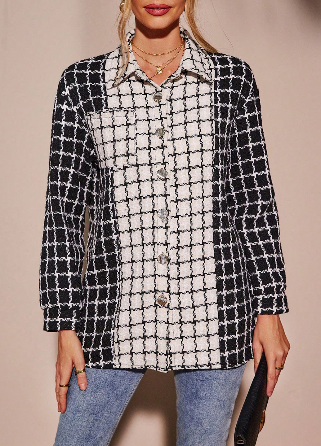 Куртка-рубашка SHEIN (329533195)