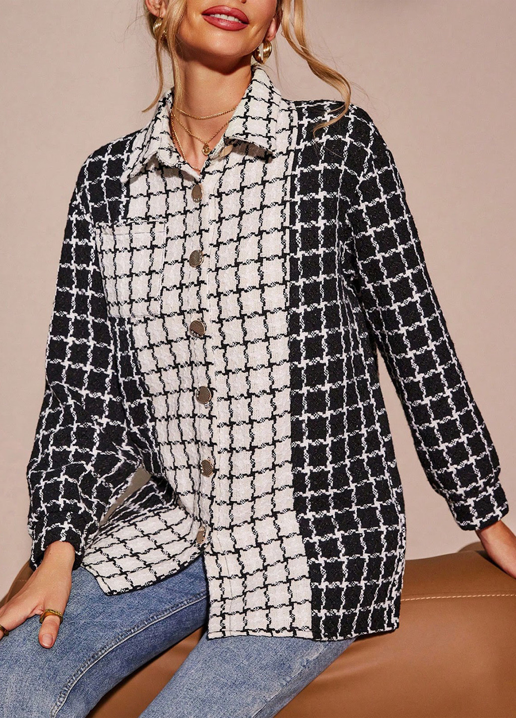 Куртка-рубашка SHEIN (329533195)