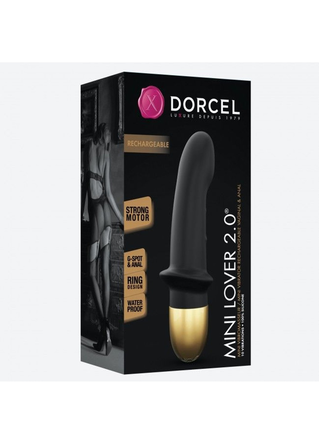 Вібратор Mini Lover Black 2.0 перезаряджається, для точки G і масажу простати Dorcel (254734376)
