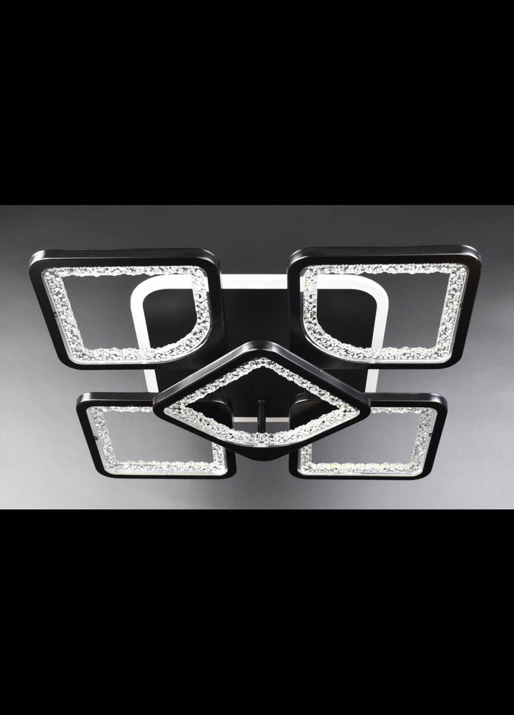 Люстра стельова LED з пультом A2281 / 4 + 1SQ-RGB-bk Чорний 11х40х40 см. Handmade (234537748)