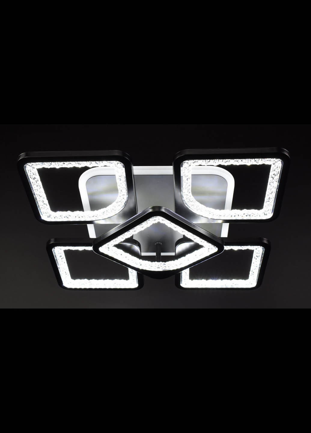 Люстра стельова LED з пультом A2281 / 4 + 1SQ-RGB-bk Чорний 11х40х40 см. Handmade (234537748)