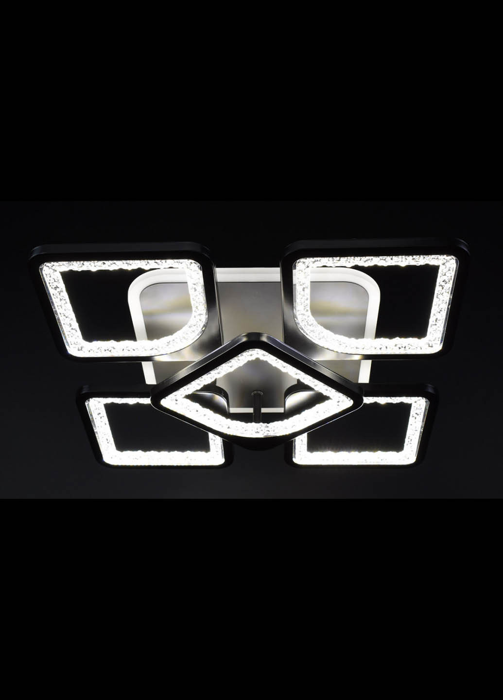 Люстра стельова LED з пультом A2281 / 4 + 1SQ-RGB-bk Чорний 11х40х40 см. Handmade (234537748)