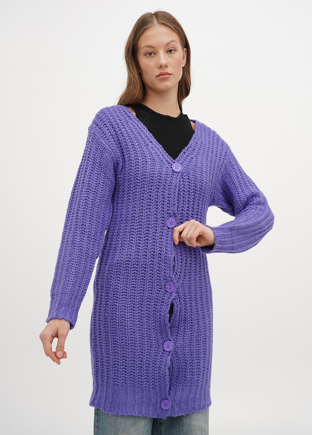 Фиолетовый демисезонный кардиган Boohoo