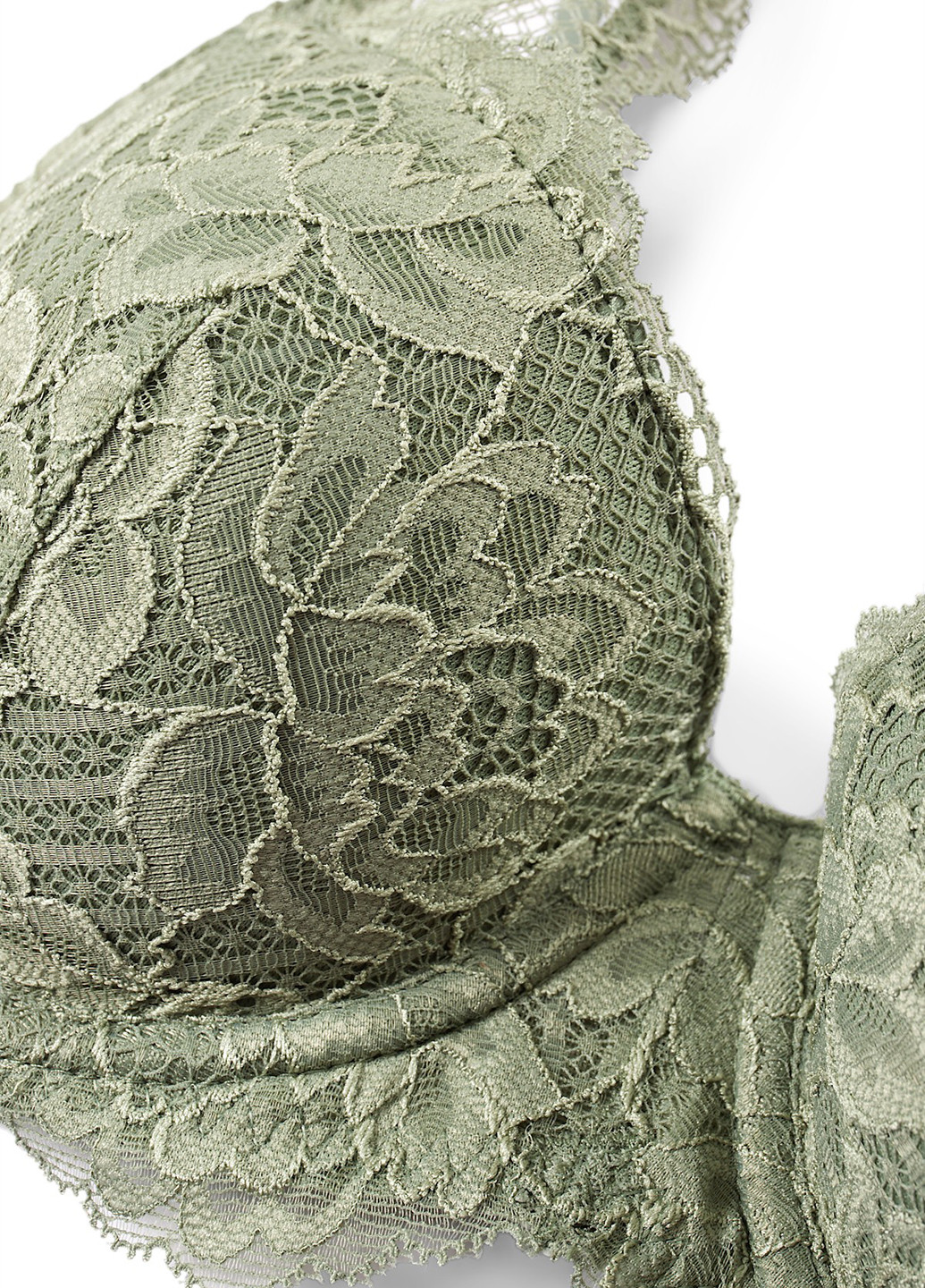 Оливковый бюстгальтер C&A с косточками полиамид