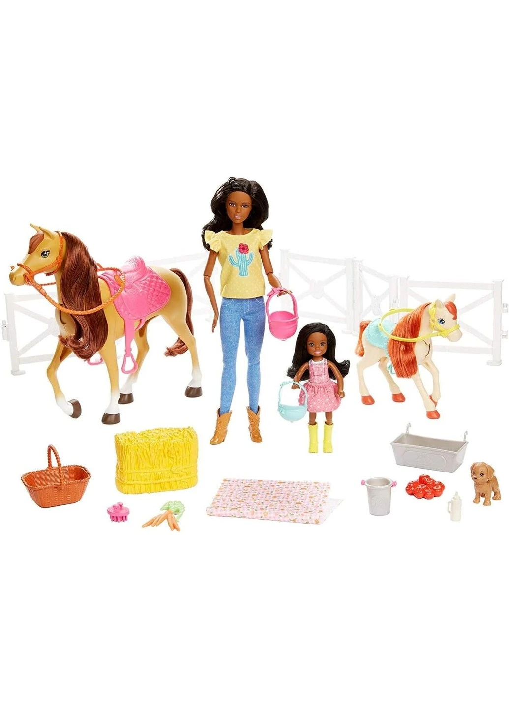 Ігровий набір Barbie Hugs N Horses Playset, Brunette (GLL82) Mattel (255665676)