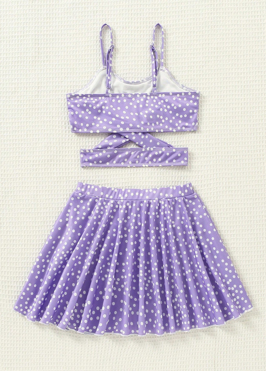 Фіолетовий літній комплект (топ, спідниця) SHEIN