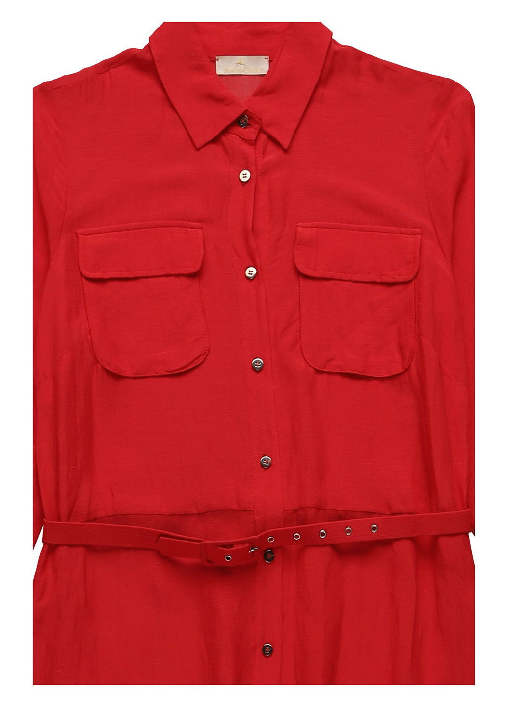 Красное кэжуал платье рубашка Nazarenogabrielli однотонное