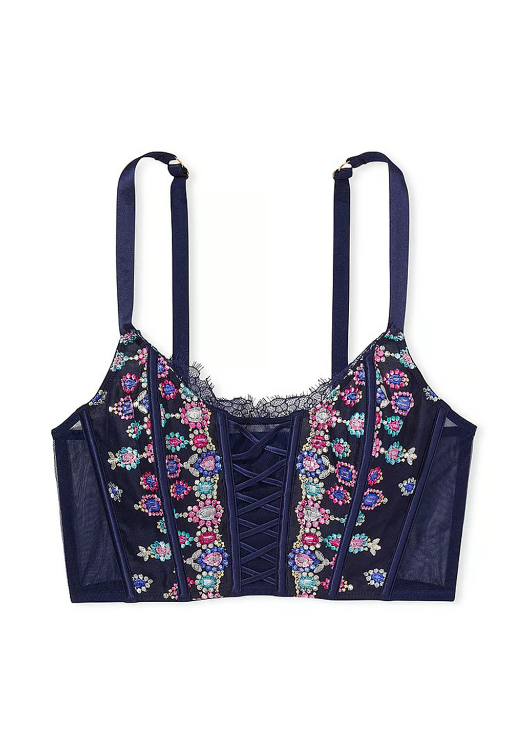 Синий демисезонный комплект (корсет, пояс для чулок) Victoria's Secret