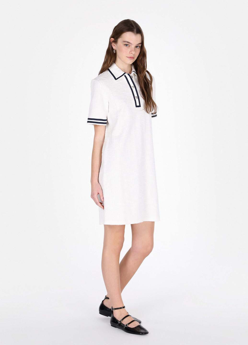 Чорно-білий кежуал сукня поло Colin's однотонна